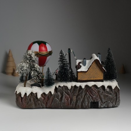 Souvenir plastic light "A balloon at the rink" is spinning 35x20x19 cm-4