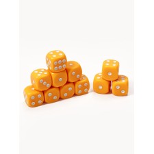 Кости игральные, 1.6 х 1.6 см, набор 50 шт, желтые