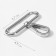 Metal carbine, 57 × 49 mm / 50 × 3.5 mm, 3 pcs, silver color