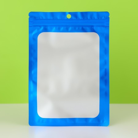 SIP-Lock package with a window, with Euroslot, blue, 13.5 x 19.5 cm-2
