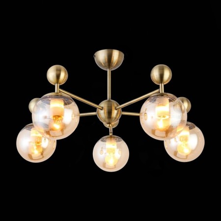 Ceiling EVOLUCE lamp. Sle106302-05. Pechio. 5x60 watts, E27, 63x63x34 cm, bronze color-1