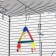 Toy for birds "Multi -colored triangle", with a bell, mix