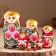 Matryoshka "Flowers", 7-dial, 10x20 cm, manual painting