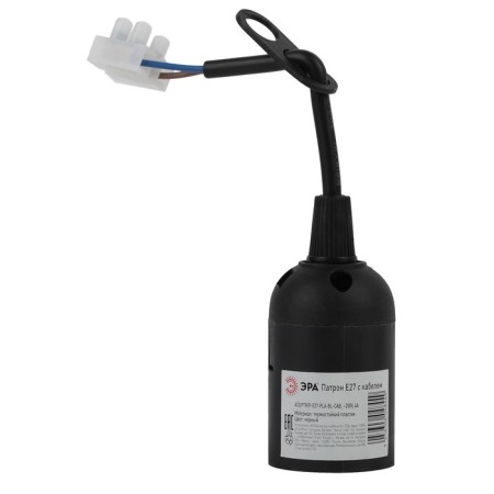 Cartridge era E27 with a terminal block plastic, black-1