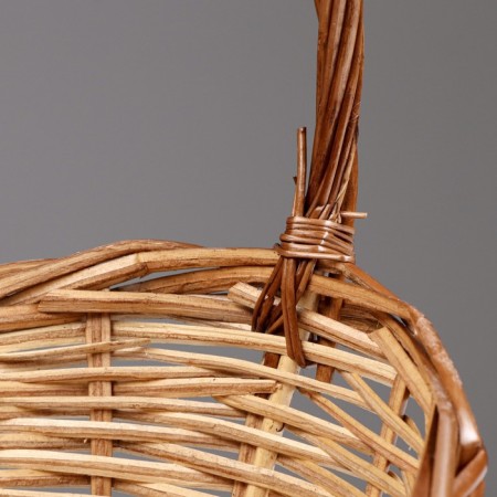 A set of wicker baskets, 4 pcs, 48x35x13/18 - 30x20x8/12 cm, beige -brown, willow-3