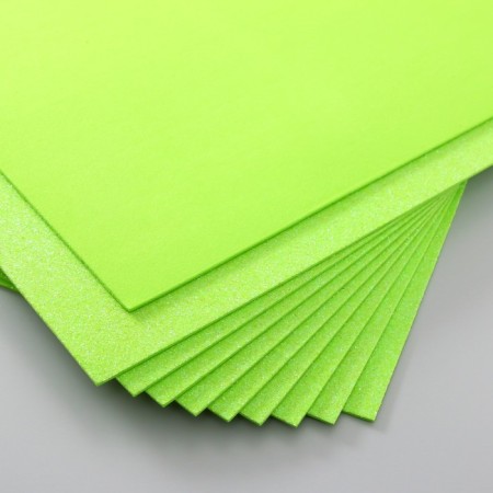 Foamiran glitter 2 mm, 20x30 cm, pistachio-3