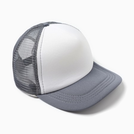 Women's baseball cap with minaku grid, light gray, rr 56-58