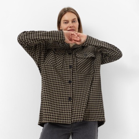 Female shirt, beige color/black, size 46