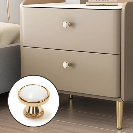 Cappio, RK101, d = 32 mm, plastic, color gold with a white insert