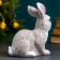 Piggy bank "Bunny" gray, 17cm