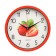 Watching clock, series: kitchen, "strawberries", smooth move, d-25 cm