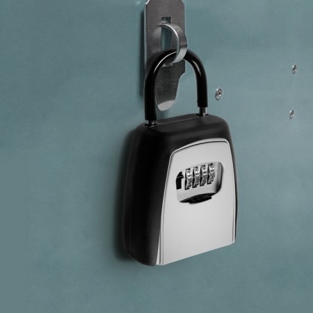Key with the code lock of the tundra, with an arc, gray, 80x70x35 mm