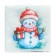 New Year's napkins of my paper selection "Snowman" 1 layer, 24x24 cm, 50 pcs