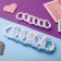 Hair elastic band "Mahrushka" (set 12 pcs) 2.5 cm., 4.5 cm white