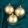 Set of balls plastic D-8 cm, 3 pcs "glossy snow" gold