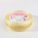 Kapron tape with embossing "Happy Birthday", 25 mm, 22 ± 1 m, beige/gold color