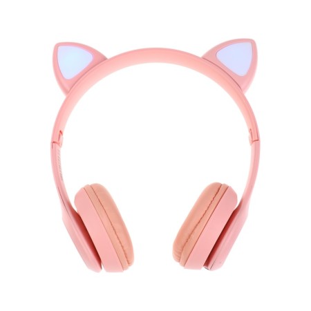 Headphones Ergolux ElX-BTHP02-C14, wireless, invoices, microphone, 250mach, FM, pink-1
