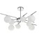 Lamp on the rod 8x40W G9, size 79x79x38 cm