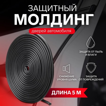 Protective Molding of the Torso doors, length 5 m, black