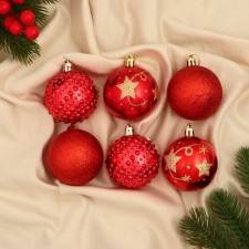 Set of balls plastic D-6 cm, 6 pcs 