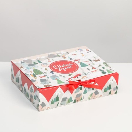 Folding gift box "New Year stories", 31 x 24.5 x 9 cm, New Year-1