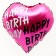 Foil ball 18 "Happy, heart, set of 50 pcs.