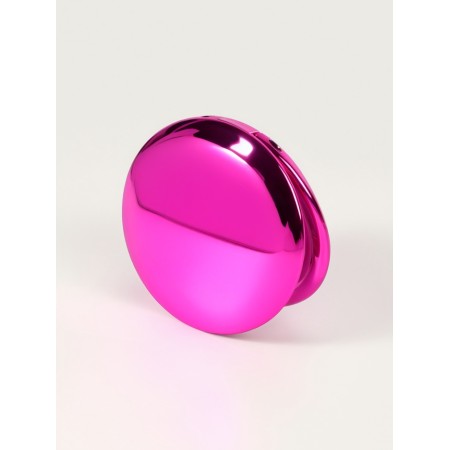 Mirror Warehouse Circle (2) C/Ficked up D6.5cm metallic plastic pink bag QF-1