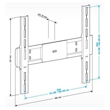 Holder LCD-F4611, up to 40 kg, 32-65 ", wall, fixed, black-1