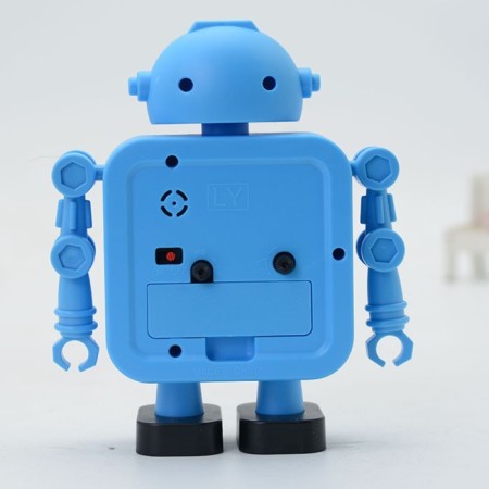 Clock - alarm clock "Robot" with an organizer, discrete move, D -6.5 cm, 12 x 15 cm, aa-3