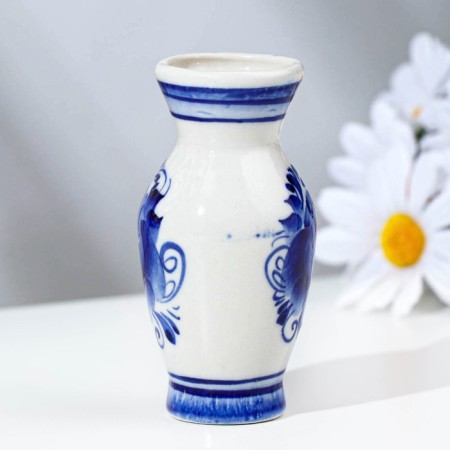 Vase "Souvenir", 8.5 cm, gzhel-1