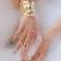 Bracelet Metal "Cuff" with recesses, color gold