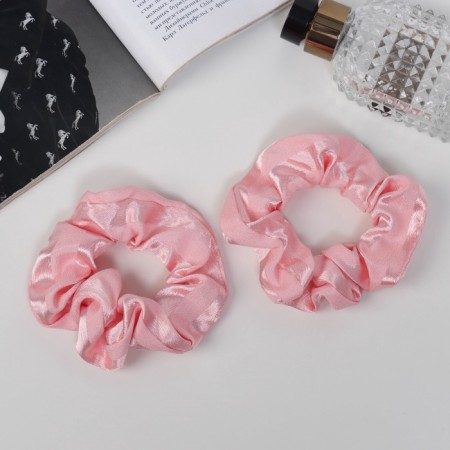 Hair elastic band "Orbit" (set 2 pcs) Ariadne strip, 9 cm, pink-1