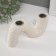Gypsum candlestick, 2 candles "abstraction. Wave" d = 2.5 cm 3.5x16.5x8.7 cm