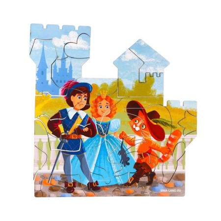 The puzzle is figured. Based on the fairy tale of Sh. Perrault "Cat in boots"-2