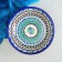 The plate of the Rishtan ceramics "Patterns", blue, deep, 20 cm