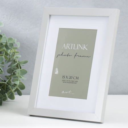 Photo frame MDF "Ellis" 15x20 cm, with a pass, silver-2