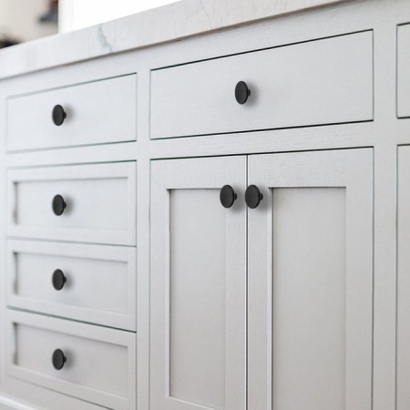 Handle K-16 button, without coating, black color