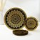 Diningral “Mehendi”, 7 objects: D = 30 cm - 1 pc, D = 18 cm - 6 pcs, gold, black color