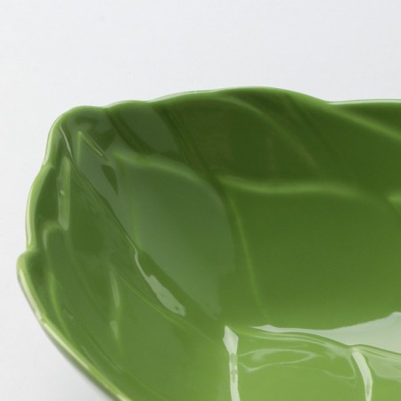Ceramic “Artishki” salad bowl, green, 20 x 17 cm, 600 ml, green color-4