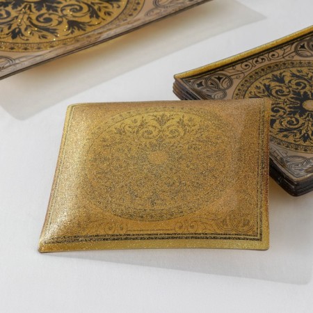 Diningral “Arabesque”, 7 items: 30 × 30 cm - 1 pc, 18 × 18 cm - 6 pcs, yellow color-2