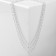 Beads with pearls "Olympia" trio, color silver, 45cm