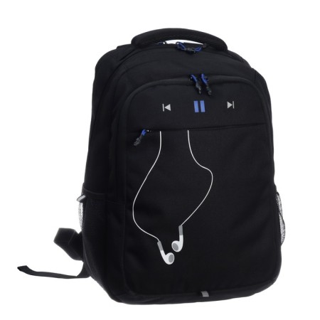 Youth backpack 42 x 31 x 22 cm, Grizzly, ergonomic back, laptop department, black-1