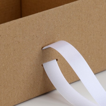 Gift folding box, packaging, “craft, white tape”, 22 x 16.5 x 10 cm-4