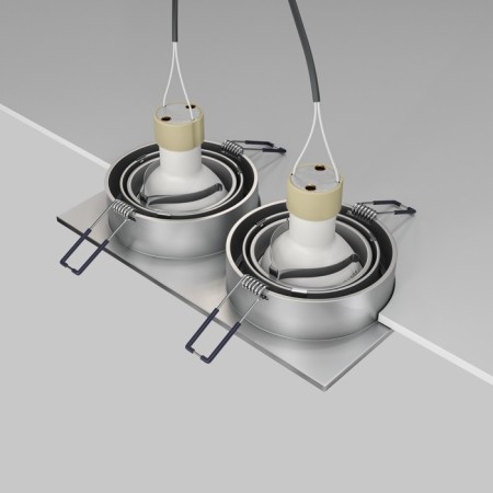 The built-in lamp Technical DL024-2-02S, GU10, 2x50 W, 175x92x25 mm, silver-6