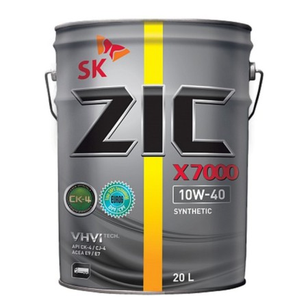 Motor oil zic X7000 CK-4 10W-40, CJ-4, SN, E9/E7, synthetic, 20 liters