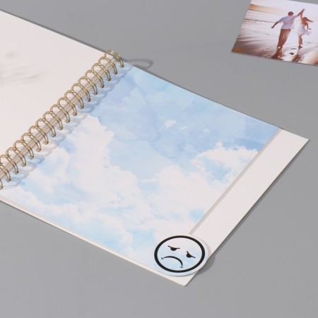 Photo album on spirals 20 sheets "Clouds" volumetric element + 4 tabs 24x24 cm-6