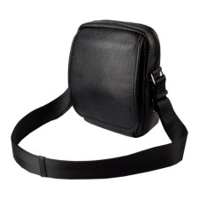 Male bag, lightning department, 2 outer pockets, adjustable belt, black color