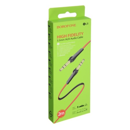 Audio Borofone BL6, Jack 3.5 mm (M) -Jack 3.5 mm (M), TPE braid, 2 m, red-4