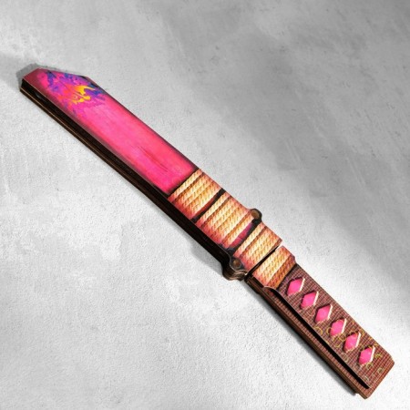 The souvenir is wooden "Tanto knife", in the scabbard, pink-6