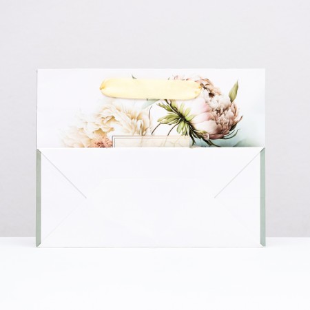 Laminated horizontal "Lovely peonies", 23 x 18 x 10 cm-1